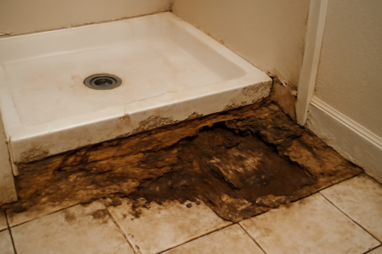 Shower Pan Leak Water Removal