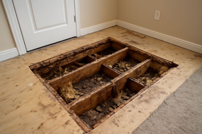 Subfloor Water Damage Repair
