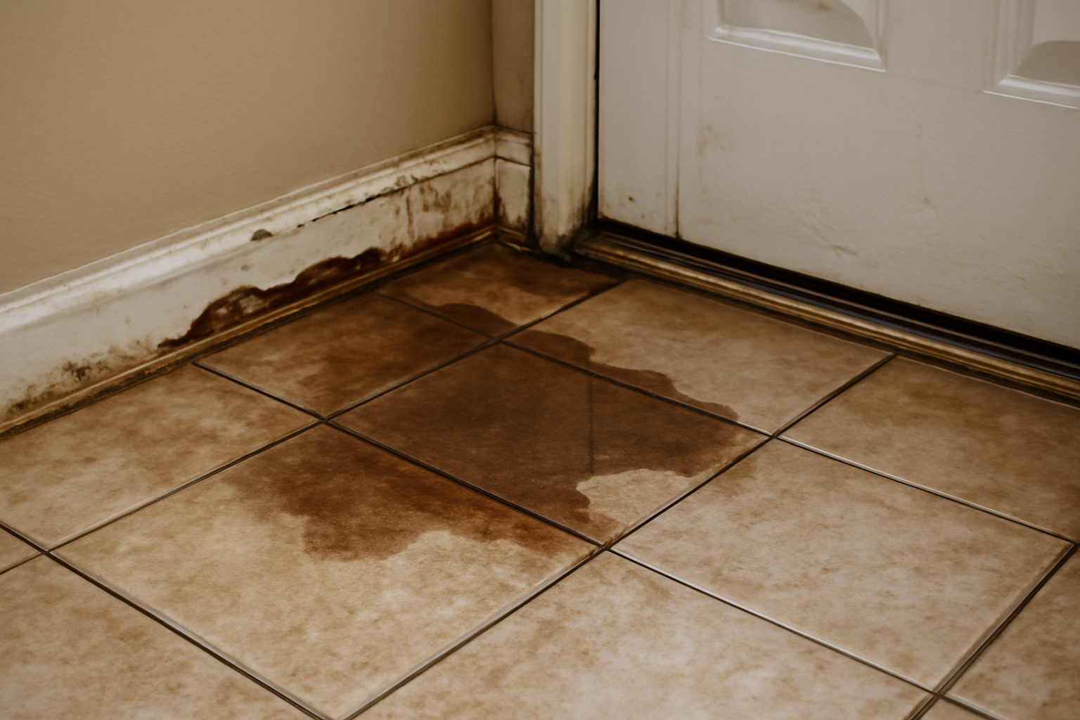 Tile Floor Water Damage Restoration in Mobile, AZ